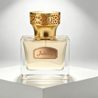 Luxury Brushed Gold Hollow-Out Zamac Perfume Cap, Cutout Textured Zinc Alloy Fragrance Bottle Lid, Custom Logo Hollow Carved Metal Perfume Cover