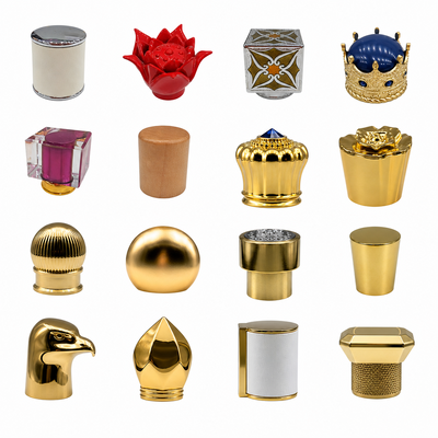 Existing Mold Wholesale Zinc Alloy Perfumes Lid Custom Logo Luxury Zamac Perfume Bottle Cap FEA15 Perfume Cap With Insert Magnetic Perfume Cap Custom Perfume Lid and Bottle