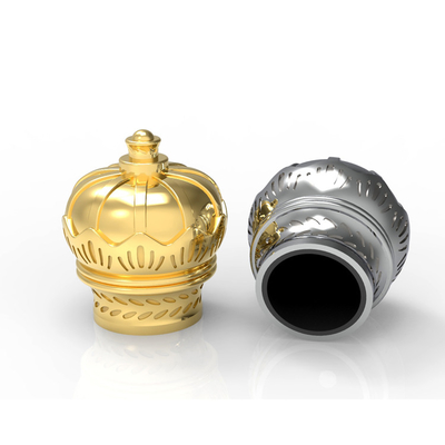 Bahan Paduan Seng Zamak Parfum Botol Penutup Berbentuk Mahkota Kustom