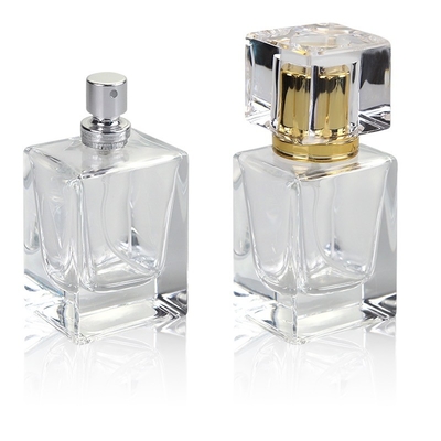 Botol Kaca Parfum Persegi Panjang Unik 30ml Frosted Transparan Mewah