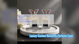 Tutup Parfum Butterfly Zamac Kustom untuk Branding Mewah