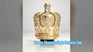 Tutup Parfum Magnetik Sayap Elang Mewah Berlapis Emas