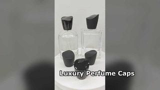 Tutup parfum zamac tidak beraturan kelas atas berwarna hitam